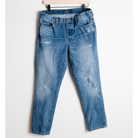 Lucky Brand Jeans Womens 28 Sienna Slim Boyfriend Distressed Cropped - Picture 1 of 9